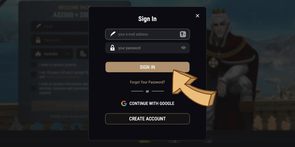 step 3 enter to your account